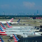 airplanes at an airport