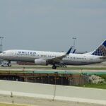 a plane on the runway