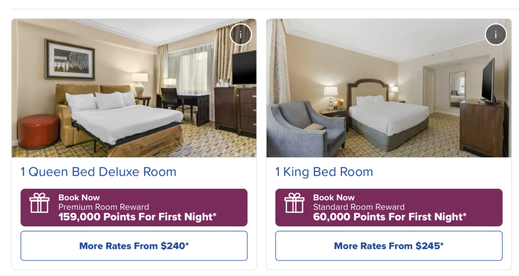screenshots of a hotel room with a bed and chairs