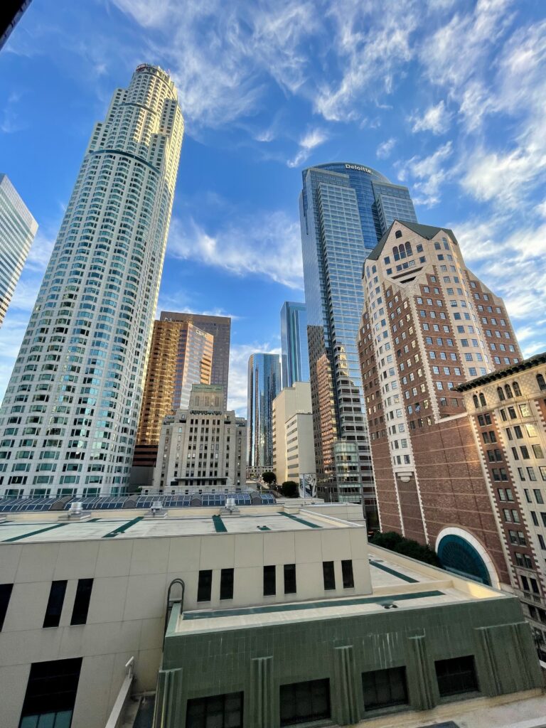 a group of tall buildings