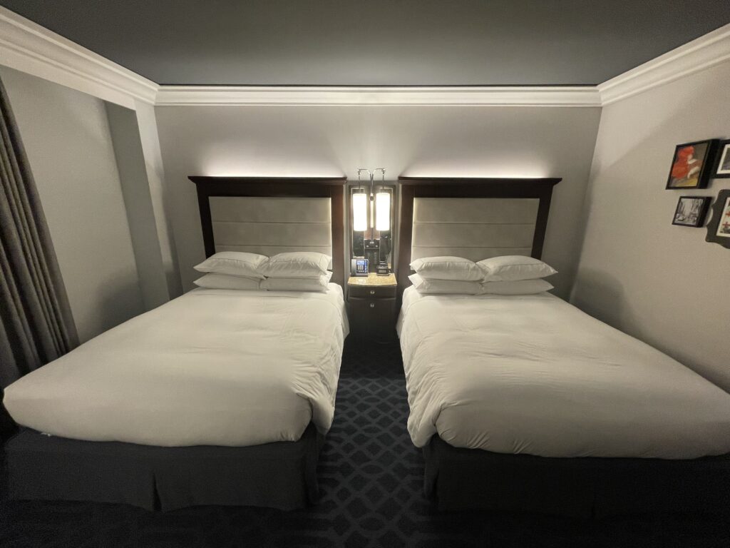 two beds in a room