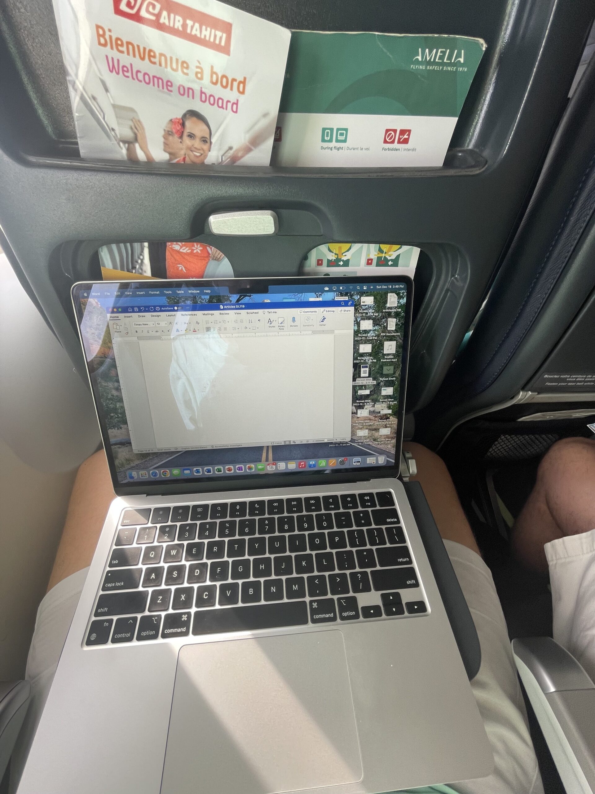 a laptop on a person's lap