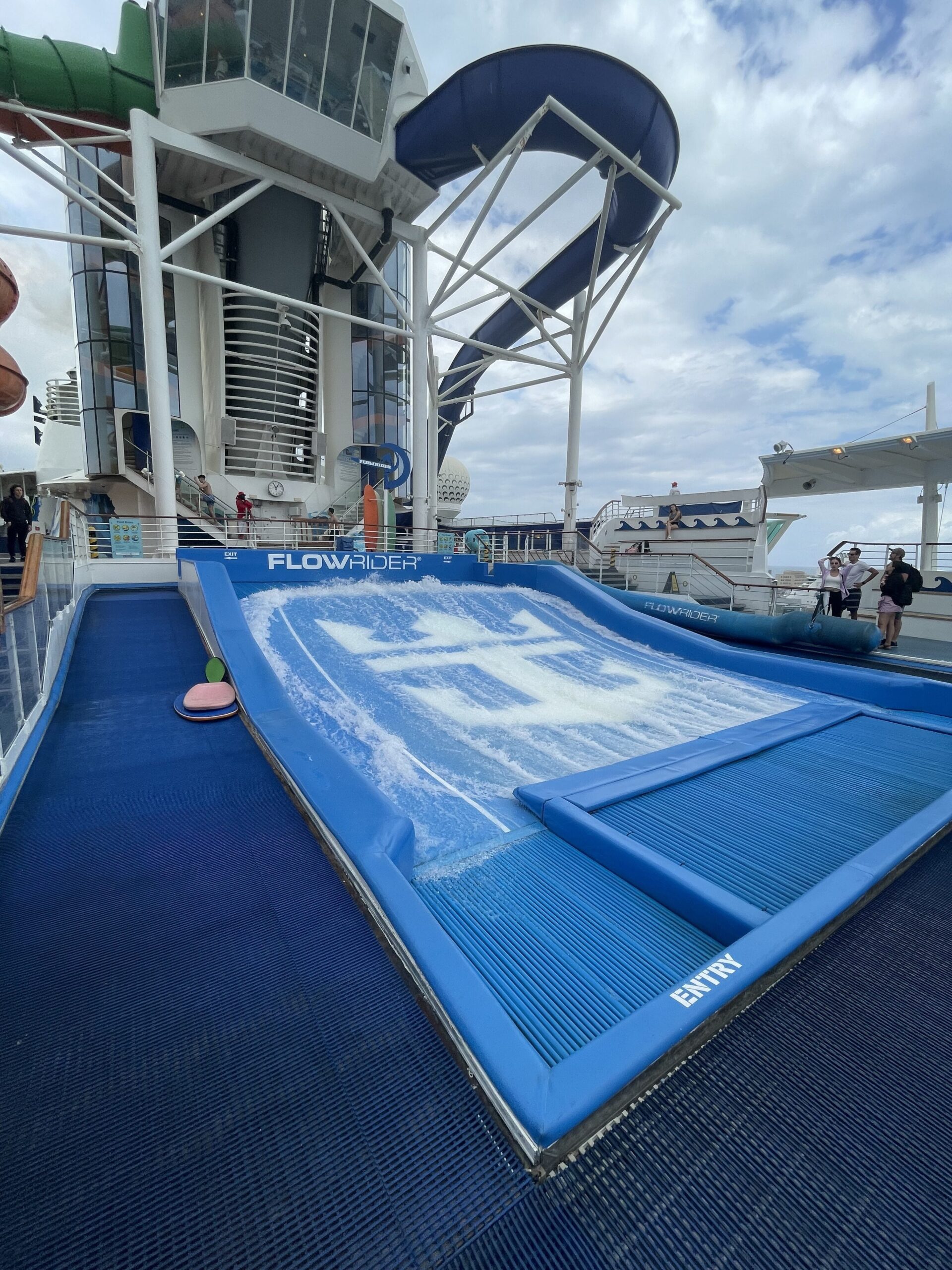a water slide on a cruise ship