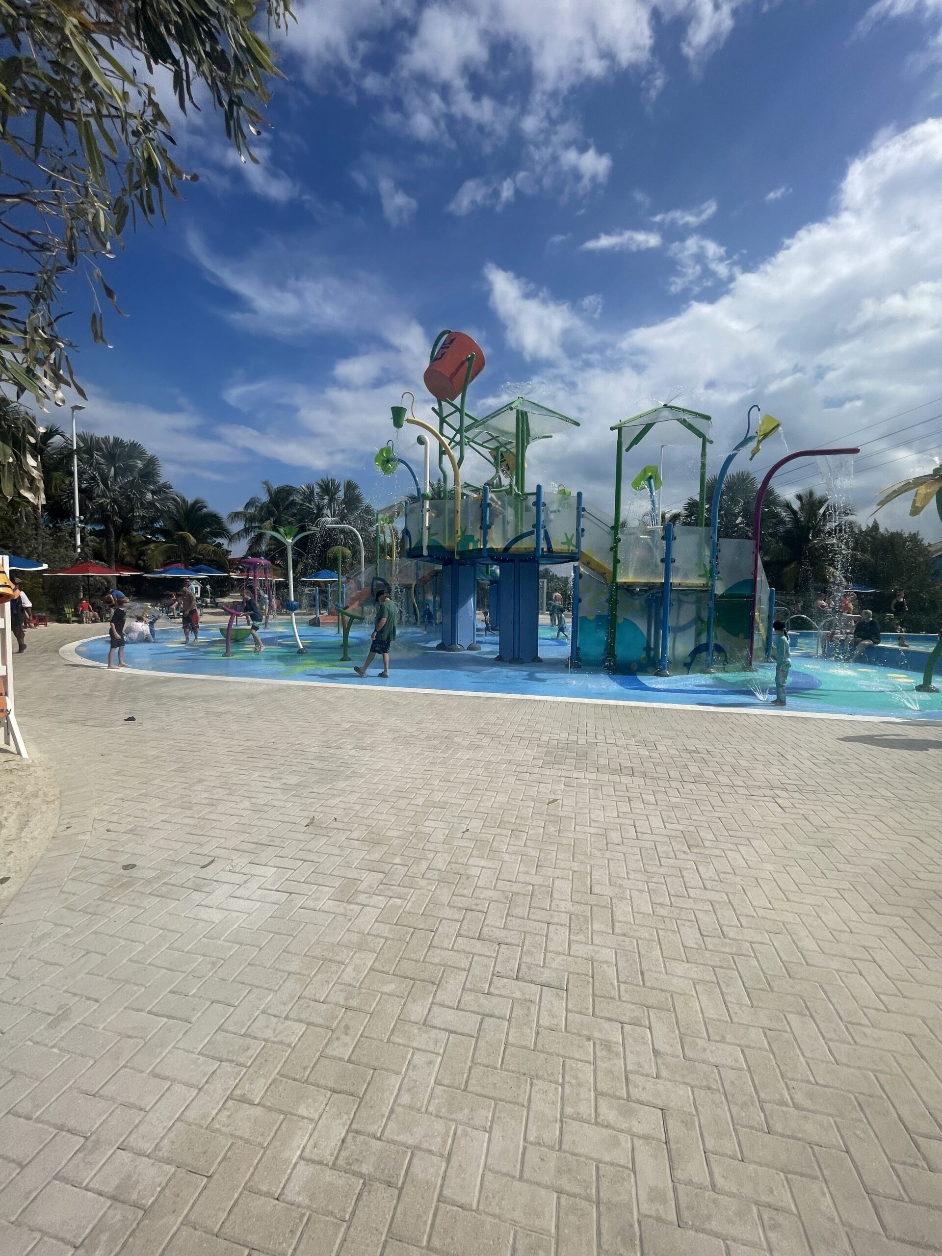 a water park with people playing in it