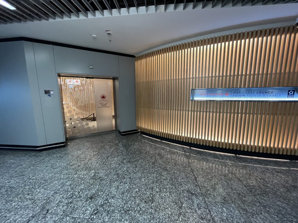 a elevator in a building