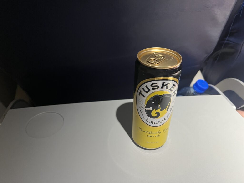 a can of beer on a table