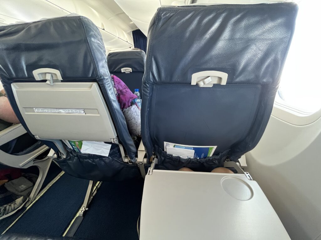two seats in an airplane